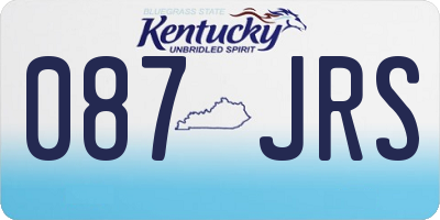 KY license plate 087JRS