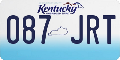 KY license plate 087JRT