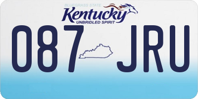 KY license plate 087JRU