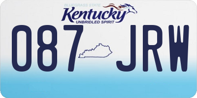 KY license plate 087JRW