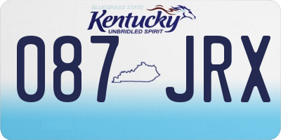 KY license plate 087JRX
