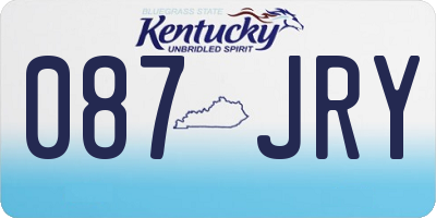 KY license plate 087JRY