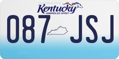 KY license plate 087JSJ