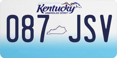 KY license plate 087JSV
