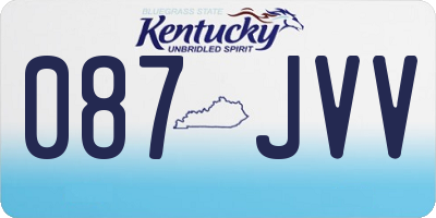 KY license plate 087JVV