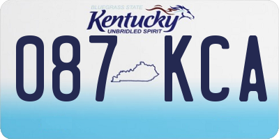 KY license plate 087KCA