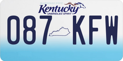 KY license plate 087KFW