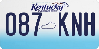 KY license plate 087KNH