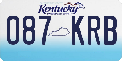 KY license plate 087KRB