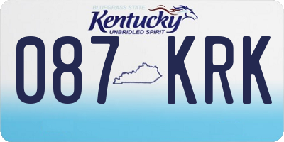 KY license plate 087KRK