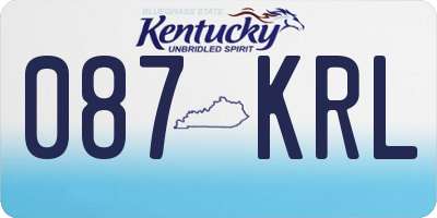 KY license plate 087KRL