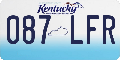 KY license plate 087LFR