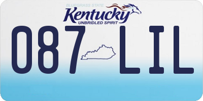 KY license plate 087LIL