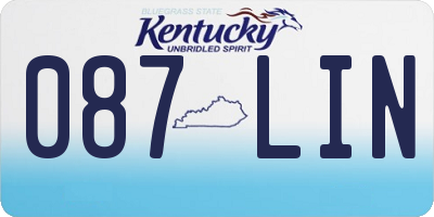 KY license plate 087LIN