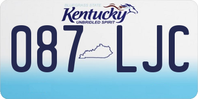 KY license plate 087LJC