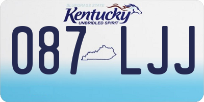 KY license plate 087LJJ