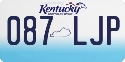 KY license plate 087LJP