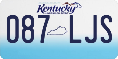 KY license plate 087LJS