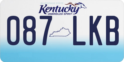 KY license plate 087LKB