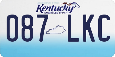 KY license plate 087LKC