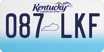 KY license plate 087LKF