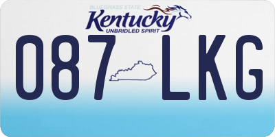 KY license plate 087LKG