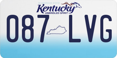 KY license plate 087LVG