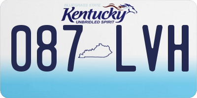 KY license plate 087LVH