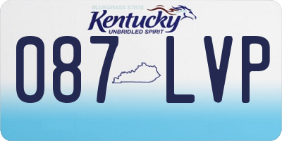 KY license plate 087LVP