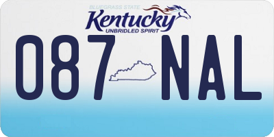KY license plate 087NAL