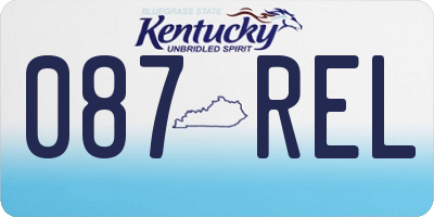 KY license plate 087REL