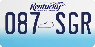 KY license plate 087SGR