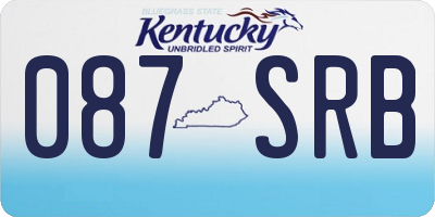 KY license plate 087SRB