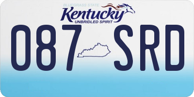 KY license plate 087SRD