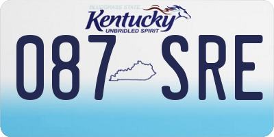 KY license plate 087SRE