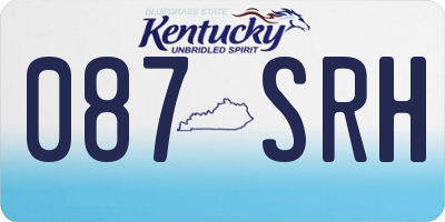 KY license plate 087SRH