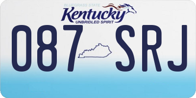 KY license plate 087SRJ