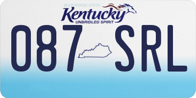 KY license plate 087SRL