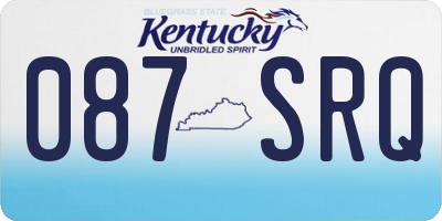 KY license plate 087SRQ