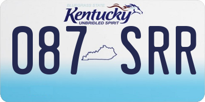 KY license plate 087SRR