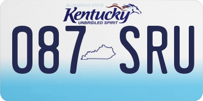 KY license plate 087SRU