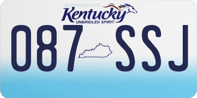 KY license plate 087SSJ
