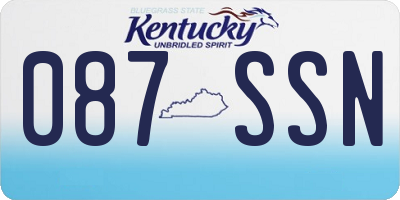 KY license plate 087SSN