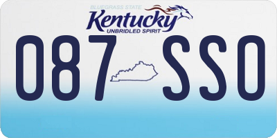KY license plate 087SSO