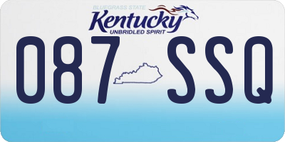 KY license plate 087SSQ