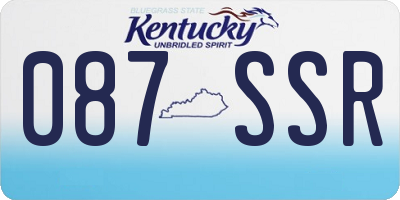 KY license plate 087SSR