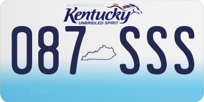 KY license plate 087SSS