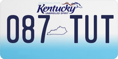 KY license plate 087TUT