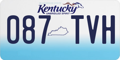 KY license plate 087TVH