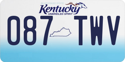 KY license plate 087TWV